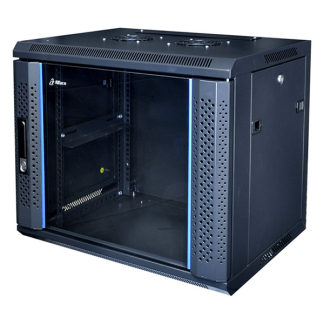 Alfaco Patchkast 19 inch | 9U | 600 x 450 x 500 mm (Max. 60 kg, Veiligheidsglas, Inbouwdiepte 365 mm) 19-6409 DS6409 K090601612 - 1
