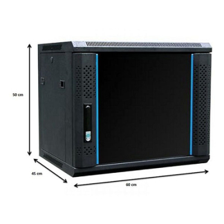 Alfaco Patchkast 19 inch | 9U | 600 x 450 x 500 mm (Max. 60 kg, Veiligheidsglas, Inbouwdiepte 365 mm) 19-6409 DS6409 K090601612 - 4