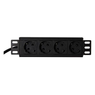 Alfaco Stekkerdoos | 10 inch | 1U (1.8 meter, 4-voudig) 10-33PDU4 DS10-4PDU K090601759 - 1