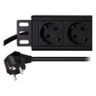 Alfaco Stekkerdoos | 10 inch | 1U (1.8 meter, 4-voudig) 10-33PDU4 DS10-4PDU K090601759 - 2