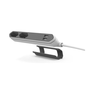Allocacoc Powerbar | Allocacoc | 1.5 meter (2-voudig, 2 USB poorten, Montagebeugel) 0084566 PCPB2USB2EU1M5 A010813607 - 3