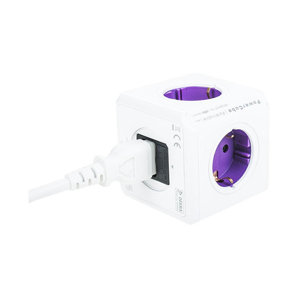Allocacoc Stekkerdoos met USB | Allocacoc | 1 meter (4-voudig, Powercube) 0084568 B010813121 - 3
