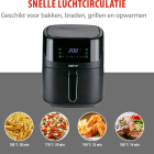 Alpina Airfryer | Alpina | 6 liter (1600W, Digitaal) 871125227218 K170108228 - 5