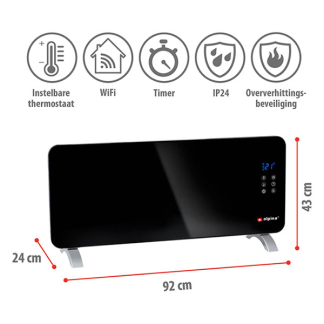 Alpina Convectorkachel | Alpina (2000W, Wifi, IP24, Ruimtes tot 22 m²) 871125224793 K170101198 - 3