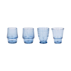 Drinkglas | Alpina | 4 stuks (Stapelbaar, 200 ml, Vissendesign, Blauw)
