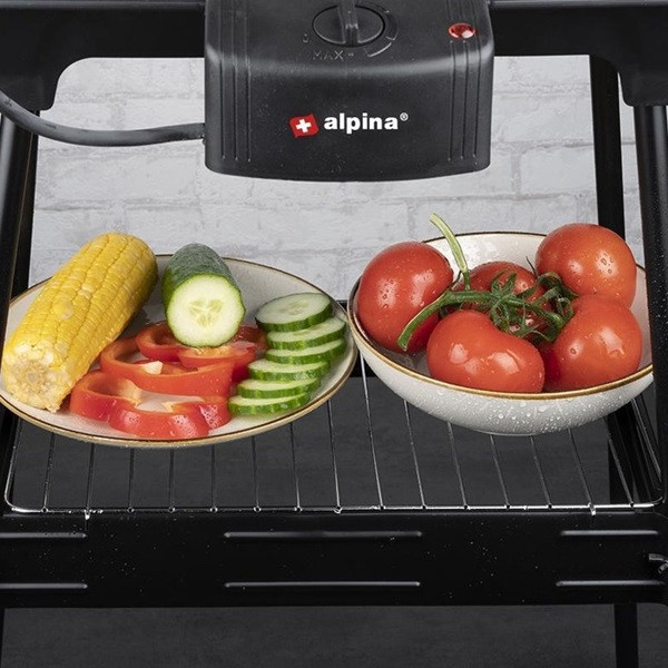 Alpina Elektrische BBQ | Alpina | 45 x 35 cm (2000W, 2-in1, Verstelbare poten) 18209 K170105232 - 5
