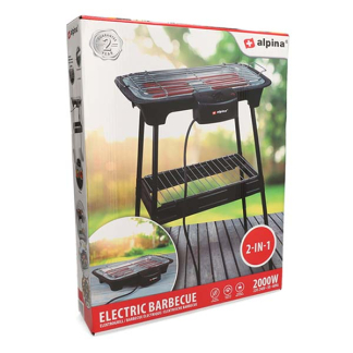 Alpina Elektrische BBQ | Alpina | 45 x 35 cm (2000W, 2-in1, Verstelbare poten) 18209 K170105232 - 7