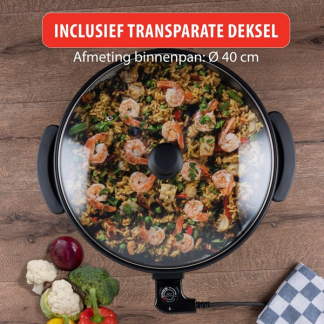 Alpina Elektrische Hapjespan | Alpina | Ø 40 cm (1500W, Anti aanbak, temperatuurregelaar) 871125218202 K170108235 - 3