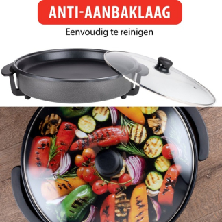 Alpina Elektrische Hapjespan | Alpina | Ø 40 cm (1500W, Anti aanbak, temperatuurregelaar) 871125218202 K170108235 - 5