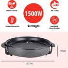 Alpina Elektrische Hapjespan | Alpina | Ø 40 cm (1500W, Anti aanbak, temperatuurregelaar) 871125218202 K170108235 - 7