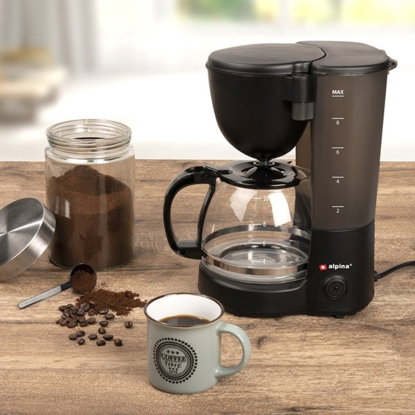 Alpina Filter koffiezetapparaat | Alpina | 750 watt (12-Kops, Pauzeerfunctie, Automatische uitschakeling, Warmhoudfunctie, Zwart) 871125218102 K170108234 - 6