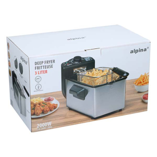 Alpina Frituurpan | Alpina | 3 liter (2000W, RVS) 871125218188 K170101243 - 8