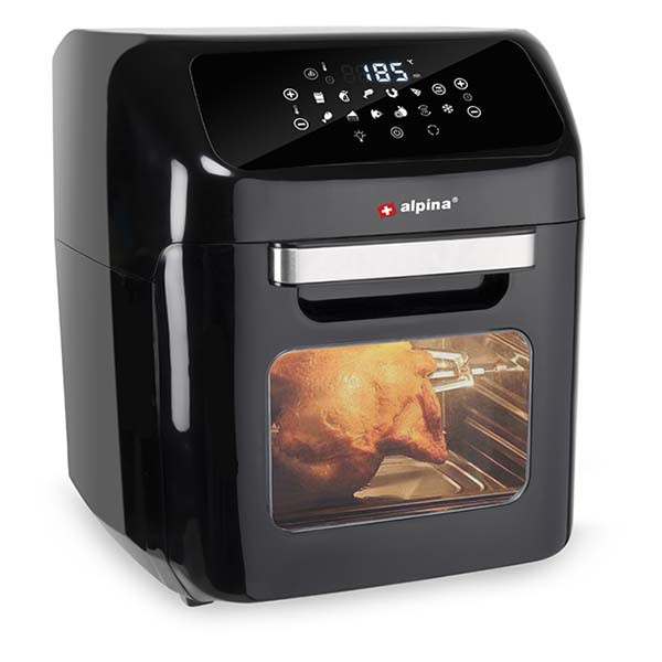 Alpina Heteluchtfriteuse | Alpina | 12 liter (1800W, Digitaal, Kijkvenster, Accessoires) 871125219568 K170101224 - 1
