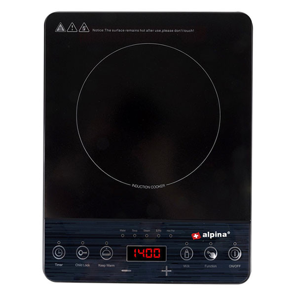 Alpina Inductie kookplaat | Alpina | 1 pits (Kinderslot, Digitaal, 2000W) 871125218286 K170108232 - 1