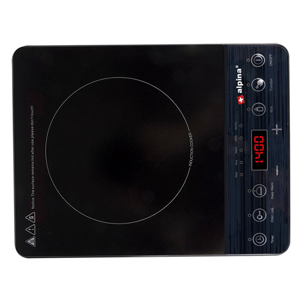 Alpina Inductie kookplaat | Alpina | 1 pits (Kinderslot, Digitaal, 2000W) 871125218286 K170108232 - 2