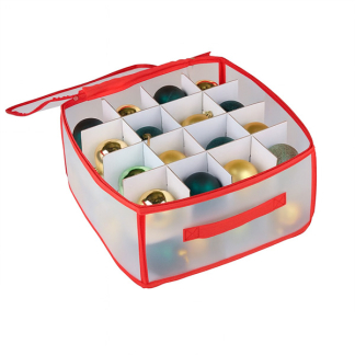 Alpina Kerstballen opbergbox | Alpina | 30 x 30 x 15 cm (Rood/Wit) 871125258683 K151000590 - 2