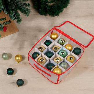 Alpina Kerstballen opbergbox | Alpina | 30 x 30 x 15 cm (Rood/Wit) 871125258683 K151000590 - 3
