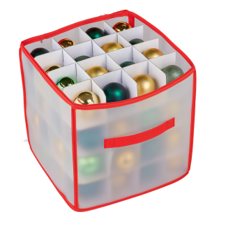 Alpina Kerstballen opbergbox | Alpina | 30 x 30 x 30 cm (Rood/Wit) 871125258684 K151000589 - 2