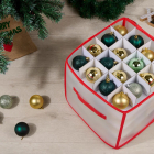 Alpina Kerstballen opbergbox | Alpina | 30 x 30 x 30 cm (Rood/Wit) 871125258684 K151000589 - 3