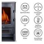 Alpina Sfeerhaard | Alpina (1000/2000W, Vrijstaand, Ruimtes tot 20 m²) 871125224848 K170101241 - 6