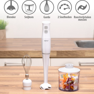 Alpina Staafmixer set | Alpina (400W, Hakmolen, Garde, Pureerstaf) 871125223092 K170108240 - 2