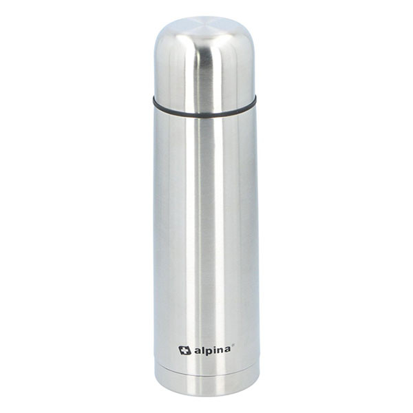 Alpina Thermosfles | Alpina | 1 liter (Dubbelwandig, Inclusief beker, RVS) 871125218666 K170105175 - 1