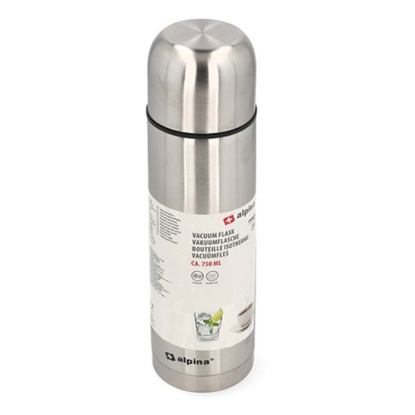 Alpina Thermosfles | Alpina | 750 ml (Dubbelwandig, Inclusief beker, RVS) 871125218665 K170105174 - 2