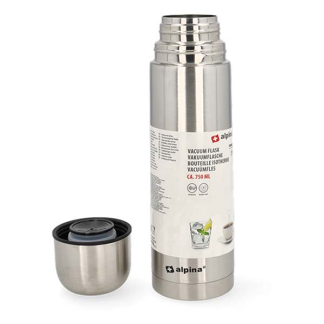 Alpina Thermosfles | Alpina | 750 ml (Dubbelwandig, Inclusief beker, RVS) 871125218665 K170105174 - 3