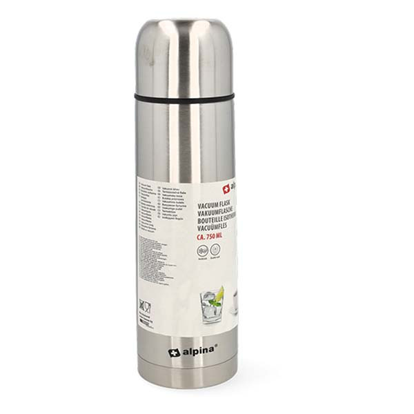 Alpina Thermosfles | Alpina | 750 ml (Dubbelwandig, Inclusief beker, RVS) 871125218665 K170105174 - 1
