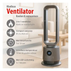 Alpina Ventilatorkachel | Alpina | 2-in 1 kachel en ventilator (Bladloos, 2 warmtestanden, Afstandsbediening, 2000W) 871125235600 K170101199 - 6