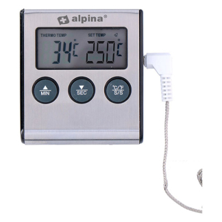 Alpina Vleesthermometer | Alpina | -20 tot 50 graden (RVS, 15 cm, Timer, Digitaal) 871125215140 K170103143 - 3
