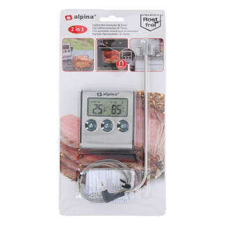 Alpina Vleesthermometer | Alpina | -20 tot 50 graden (RVS, 15 cm, Timer, Digitaal) 871125215140 K170103143 - 4