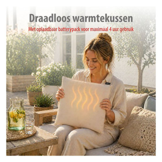 Alpina Warmtekussen | Alpina | 45 x 45 cm (Tot 65° C, USB C kabel, Waterbestendige hoes, Beige) 871125244061 K170101282 - 4