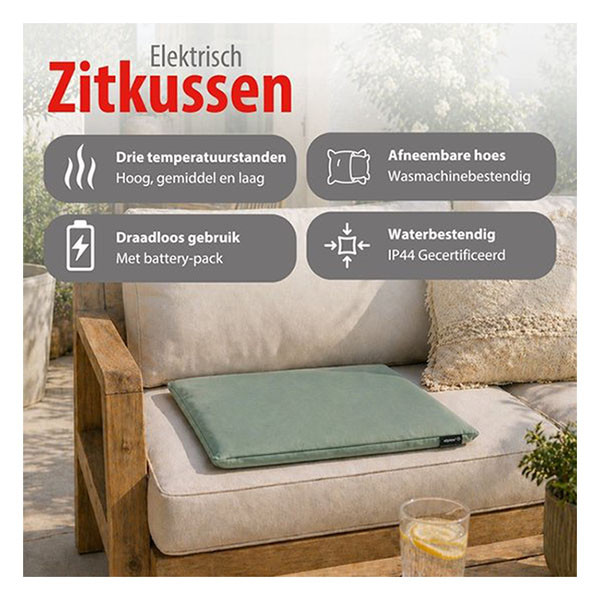 Alpina Warmtekussen | Alpina | 45 x 45 cm (Tot 65° C, USB C kabel, Waterbestendige hoes, Grijs) 871125244060 K170101284 - 2