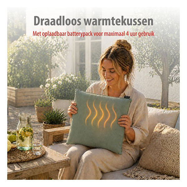 Alpina Warmtekussen | Alpina | 45 x 45 cm (Tot 65° C, USB C kabel, Waterbestendige hoes, Grijs) 871125244060 K170101284 - 4
