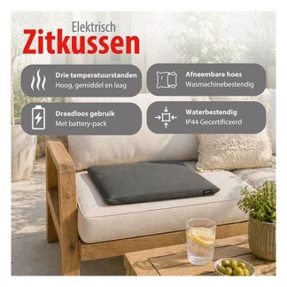 Alpina Warmtekussen | Alpina | 45 x 45 cm (Tot 65° C, USB C kabel, Waterbestendige hoes, Groen) 871125244062 K170101283 - 2