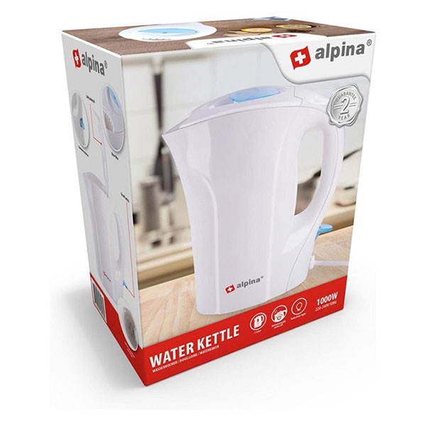 Alpina Waterkoker | Alpina | 1 liter (800-1000W, Droogkookbeveiliging, Wit) 871125218103 K170108242 - 6