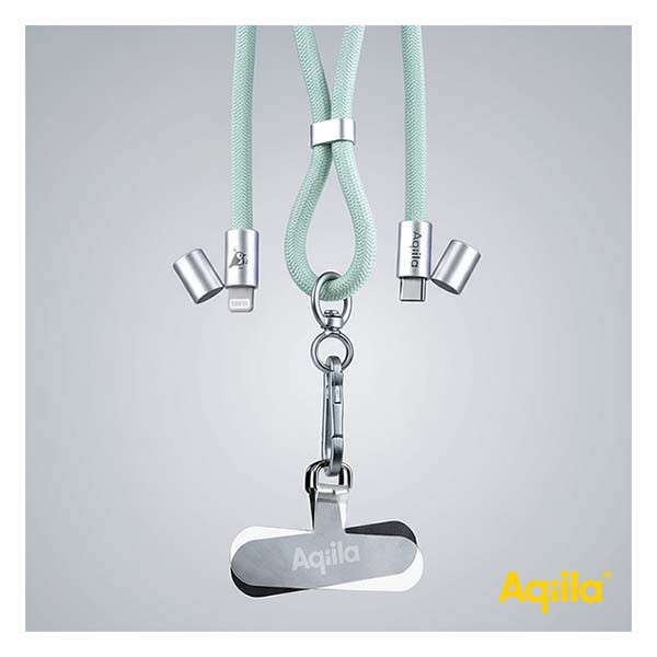 Aqiila Lightning telefoonkoord | Aqiila | USB 2.0 (30W, 480 Mbps, Mint) AQLYCBPBICL3GR138 K010605507 - 7