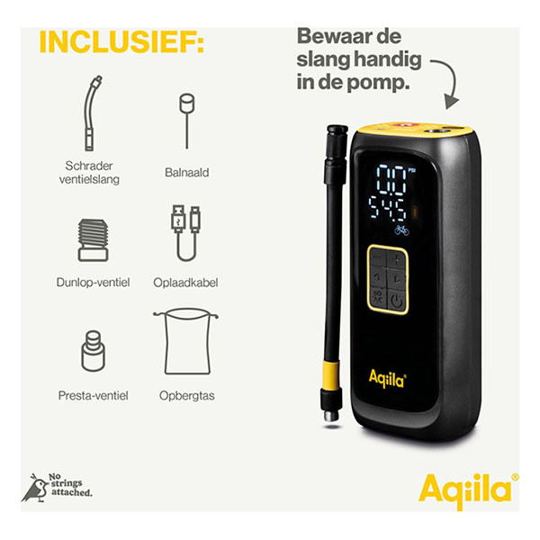 Aqiila Mini compressor | Aqiila | Airbird C4 (10.3 bar, Oplaadbaar, Zaklamp, Powerbank) AQAPC4BK475 K010605533 - 4