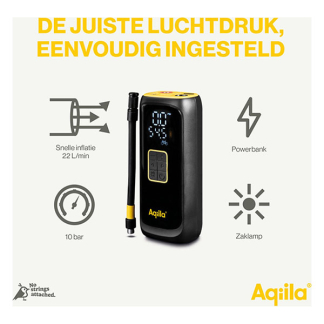 Aqiila Mini compressor | Aqiila | Airbird C4 (10.3 bar, Oplaadbaar, Zaklamp, Powerbank) AQAPC4BK475 K010605533 - 5