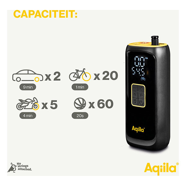 Aqiila Mini compressor | Aqiila | Airbird C4 (10.3 bar, Oplaadbaar, Zaklamp, Powerbank) AQAPC4BK475 K010605533 - 6