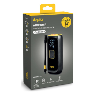Aqiila Mini compressor | Aqiila | Airbird C4 (10.3 bar, Oplaadbaar, Zaklamp, Powerbank) AQAPC4BK475 K010605533 - 2