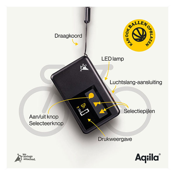 Aqiila Mini compressor | Aqiila | Airbird P1 (8.3 bar, Oplaadbaar) AQAPP1BK649 K010605534 - 9