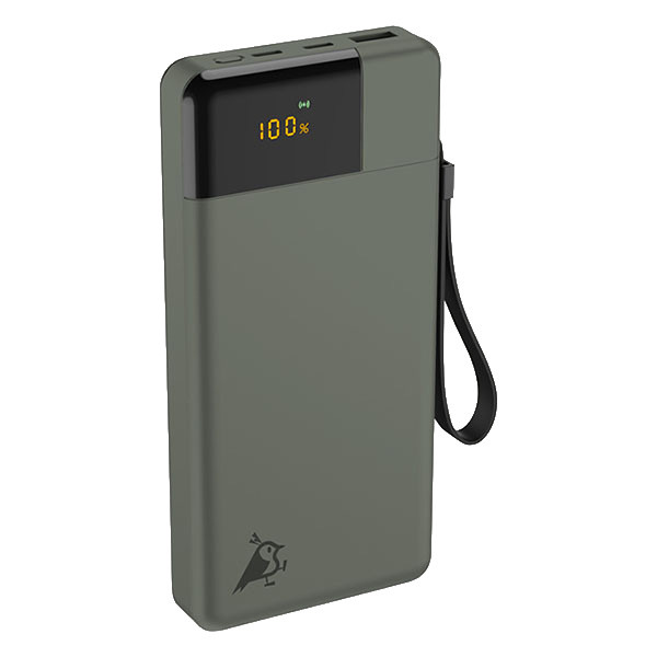 Aqiila Powerbank | Aqiila | Powerbird B20+ | 20.000 mAh (1x USB A, 2x USB C, 65W, Groen) AQPBPBIB20PMGR055 K010605525 - 1