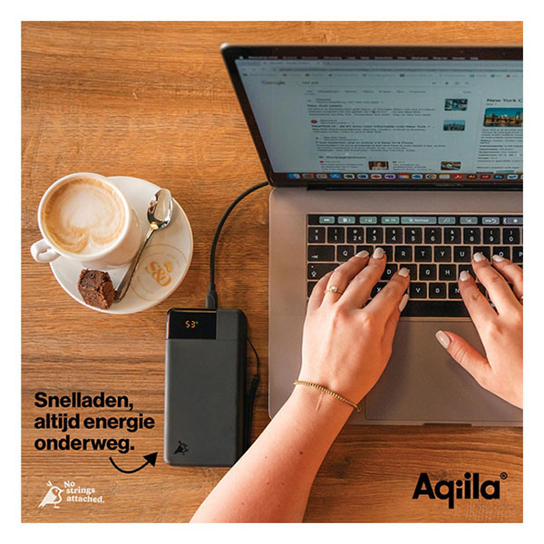 Aqiila Powerbank | Aqiila | Powerbird B20+ | 20.000 mAh (1x USB A, 2x USB C, 65W, Zwart) AQPBPBIB20PBBK966 K010605524 - 4