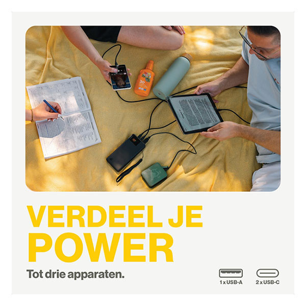 Aqiila Powerbank | Aqiila | Powerbird B20+ | 20.000 mAh (1x USB A, 2x USB C, 65W, Zwart) AQPBPBIB20PBBK966 K010605524 - 10