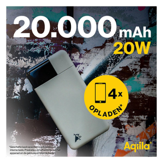 Aqiila Powerbank | Aqiila | Powerbird B20 | 20.000 mAh (1x USB A, 2x USB C, 20W, Groen) AQPBPBIB5MGR048 K010605523 - 10