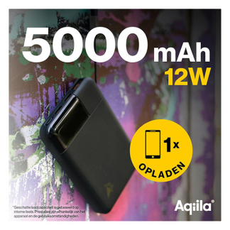 Aqiila Powerbank | Aqiila | Powerbird B5 | 5000 mAh (1x USB A, 2x USB C, 12W, Zwart) AQPBPBIB5BBK935 K010605518 - 10