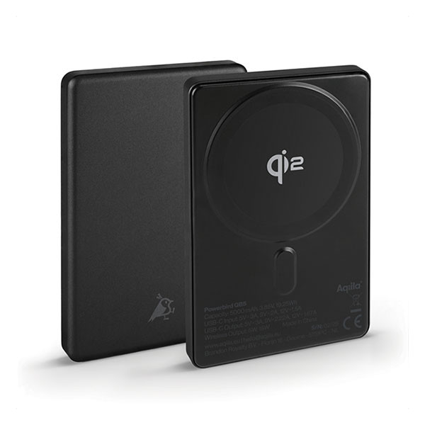Aqiila Powerbank | Aqiila | Powerbird QB5 | 5000 mAh (MagSafe, USB C, 20W) AQWGPBIQB5BK360 K010605527 - 2