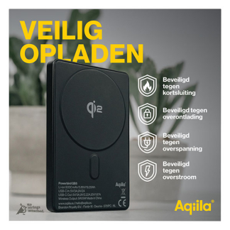Aqiila Powerbank | Aqiila | Powerbird QB5 | 5000 mAh (MagSafe, USB C, 20W) AQWGPBIQB5BK360 K010605527 - 9